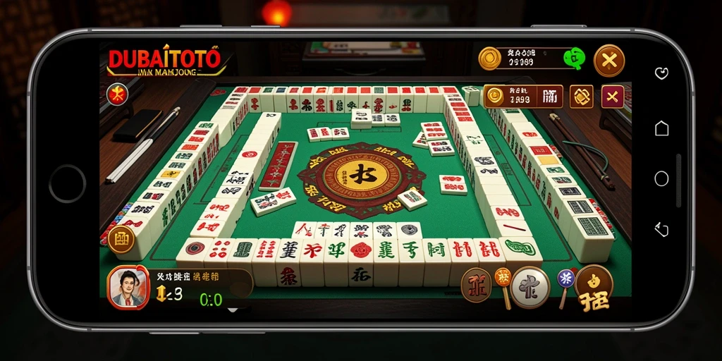 Screenshot gameplay DUBAITOTO menampilkan aksi Mahjong seru dan menantang.