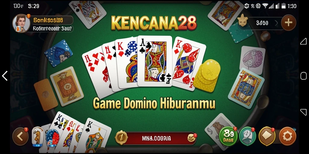 Tampilan gameplay seru di KENCANA28 dengan berbagai pilihan domino.