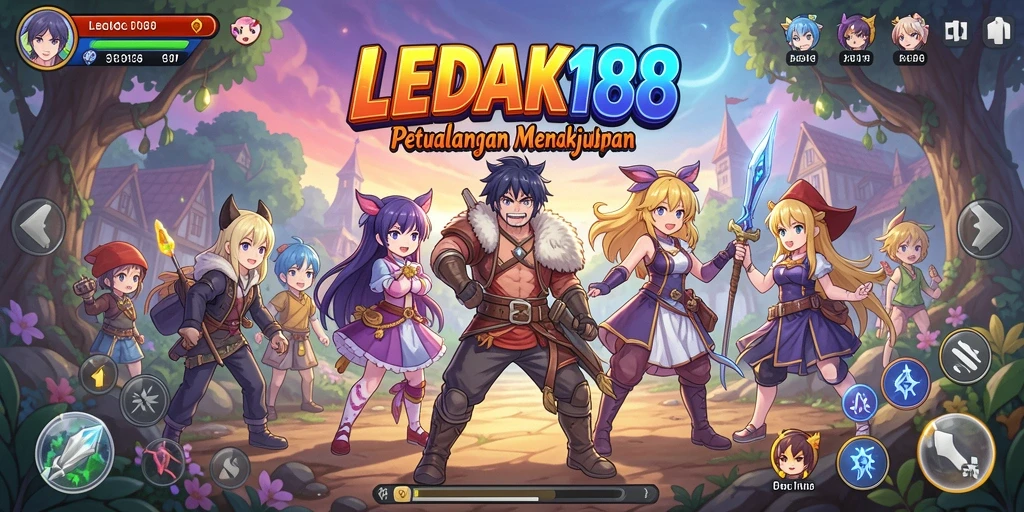 Tangkapan layar utama LEDAK188 menunjukkan karakter anime dalam aksi yang mendebarkan.