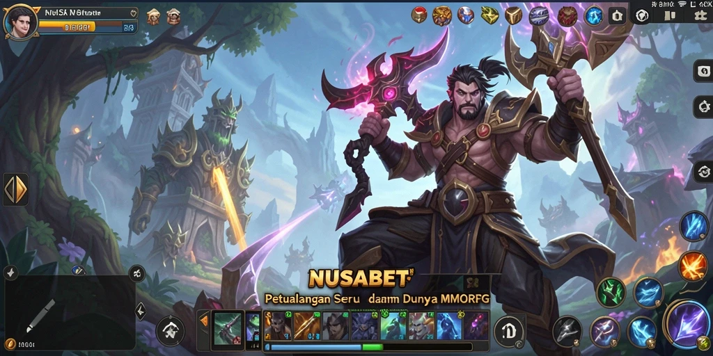Gameplay seru NUSABET dengan aksi pertarungan yang mendebarkan.