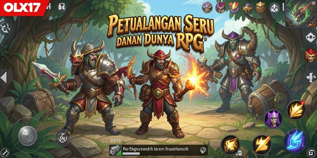 Tampilan utama gameplay OLX17 dengan aksi mendebarkan RPG.
