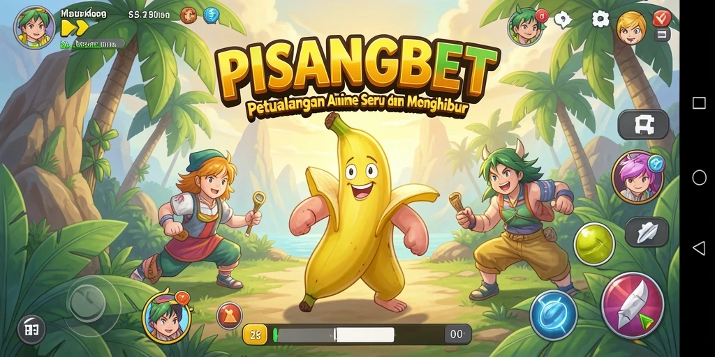 Tampilan gameplay seru di PISANGBET dengan karakter anime yang memukau.
