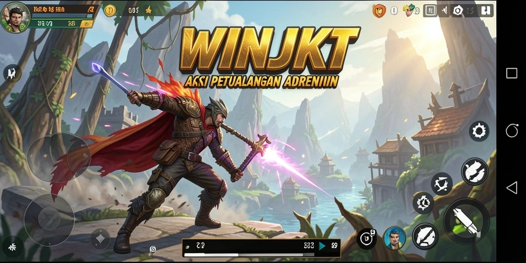Tangkapan layar gameplay WINJKT menampilkan aksi seru dan grafis menarik.
